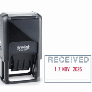 TRODAT RECEIVED & DATE 41X24MM/4MM BLACK T-4750/L1
