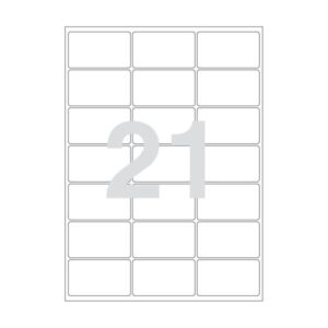 AGIPA CLEAR LABELS 63.5x38.1 119024 20 SHEETS