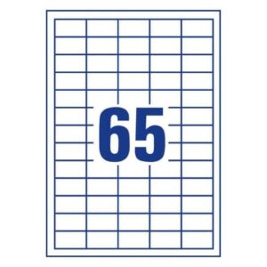 TTO WHITE ECONOMY LABELS 38X21,2MM 038021