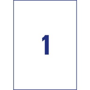 TTO WHITE ECONOMY LABELS 210X297MM 210297