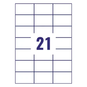 TTO WHITE ECONOMY LABELS 70X42.3MM 070042