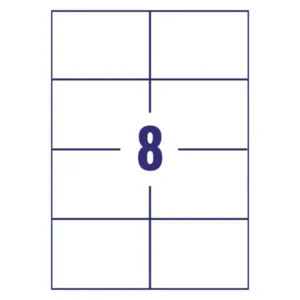 TTO WHITE ECONOMY LABELS 105X74MM 105074