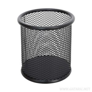 TTO METAL PEN CUP HOLDER ROUND 404845 BLACK