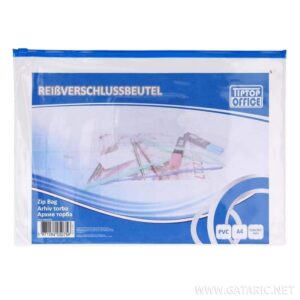 TTO PVC ZIP FILE A4 (320X230MM) TRANSPARENT 405075