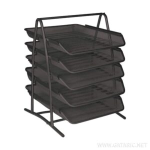 TTO METAL 5-TIER LETTER TRAY BLACK 408285