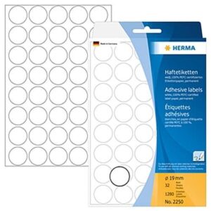HERMA  LABELS A5 19MM WHITE HER-2250