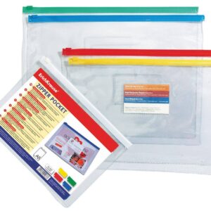 ERICHKRAUSE PVC ZIP FILE A4 TRANSPARENT 2935