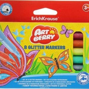ERICHKRAUSE ARTBERRY FIBRE-TIP PENS GLITTER EASY WASHABLE (8 COLORS) 39020