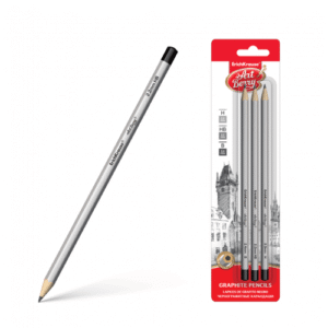 ERICHKRAUSE ARTBERRY GRAPHITE HEXAGONAL PENCIL H,HB,B (3PCS) 45390