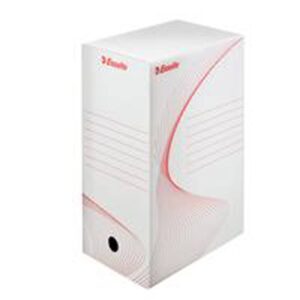 ESSELTE STORAGE BOX (PAPER) BOXY 150  WHITE-RED 128602/C106700