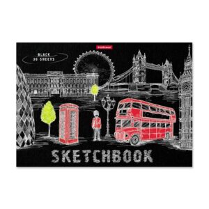 ERICHKRAUSE A4  SKETCHBOOK GREAT BRITAIN 30 BLACK SHEETS 120GSM  49851