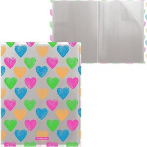ERICHKRAUSE DISPLAY BOOK 10 POCKETS A4 NEON HEARTS 49506