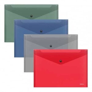 ERICHKRAUSE ENVELOPE FOLDER GLOSSY CLASSIC SEMITRANSPARENT B5 ASSORTED 50291