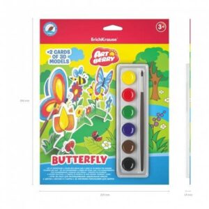 ERICHKRAUSE ArtBerry 3D Puzzles Butterfly 2 pcs. with 3D Models & Watercolours 6COL. 38980
