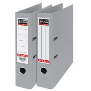 SKAG PREMIUM BOX FILE A4 PVC 8CM GREY 8/32