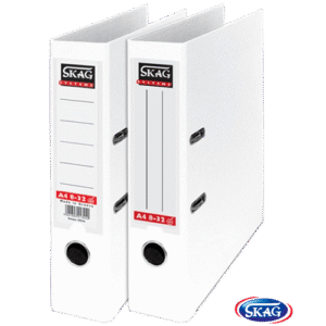 SKAG PREMIUM BOX FILE A4 PVC 8CM WHITE 8/32