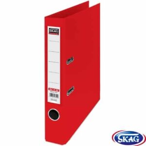 SKAG PREMIUM BOX FILE A4 PVC 4CM NARROW RED 4/32