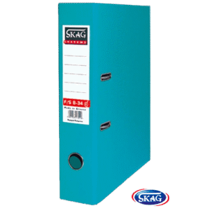SKAG PREMIUM BOX FILE F/SC PVC 8CM WIDE VERAMA/TURQOISE 8/34