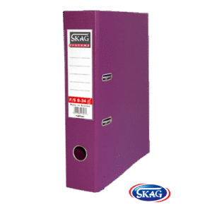 SKAG PREMIUM BOX FILE F/SC PVC 8CM WIDE PURPLE 8/34