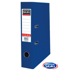 SKAG PREMIUM BOX FILE F/SC PVC 8CM WIDE DARK BLUE 8/34