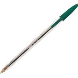 BIC CRISTAL ORIGINAL MEDIUM 1.0MM GREEN PEN