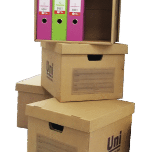 UNI ARCHIVE BOX KARTON 400X350 FITS FOR 6 BOX FILES N.30657