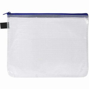 BAG WITH ZIP A5 CLEAR ZIP-A5-C