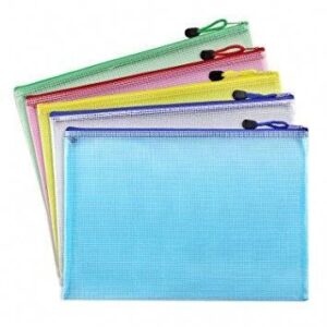 BAG WITH ZIP A4 BLUE ZIP-A5-B