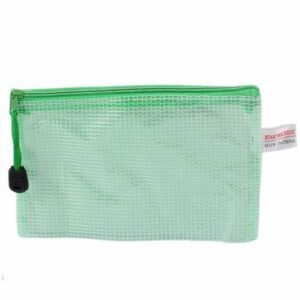 BAG WITH ZIP A5 GREEN ZIP-A5-G