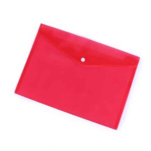 CLEAR BAG PVC A4 RED SA4-RE