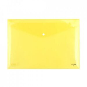 CLEAR BAG A3 WITH BUTTON YELLOW CBA3Y/SA3-YE