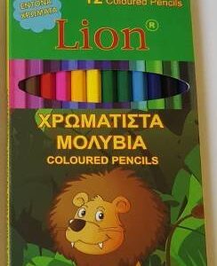 LION COLOUR PENCILS(12PCS) AG71208-1