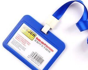 KEJEA ID CARD HOLDER WITH LANYARD BLACK/BLUE  T-665/K-1206
