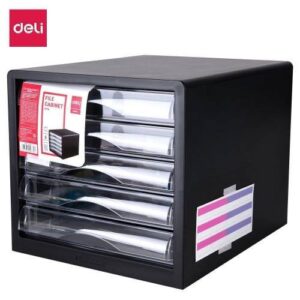 DELI 5-DRAWER FILE CABINET BLK DL-E9775-B