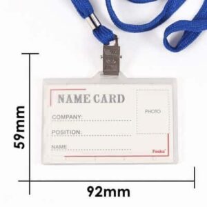 FOSKA NAME BADGE HOLDER  59X92 LANYARD SD110  YELLOW GREEN OR BLACK