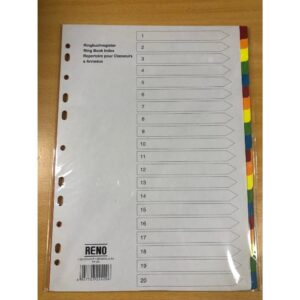 RENO KARTON DIVIDER 20-TABS PF-20R