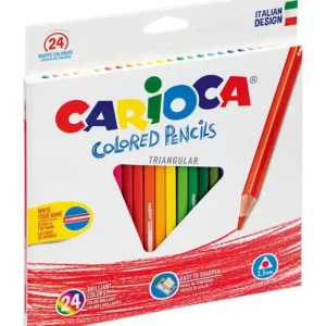CARIOCA HEXAGONAL COLOURING PENCILS 24PCS N.40381