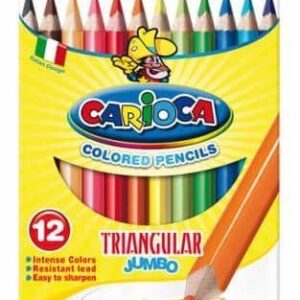 CARIOCA COLOUR PENCILS TRIANGULAR WOOD 12PCS N.42393