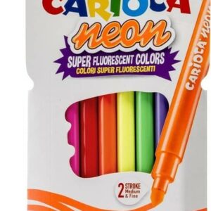 CARIOCA NEON FLUORECENT COLOUR MARKERS OF 8PCS