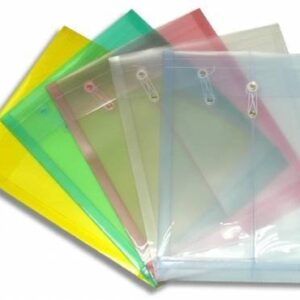 BINDERMAX PLASTIC FILE(BAG) A4 WITH BUTTON W-56