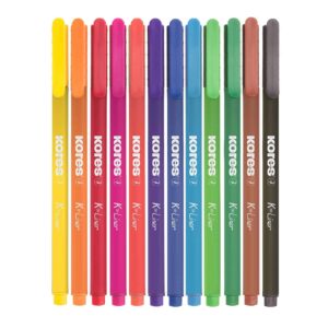 KORES PENS FINELINER 0.4MM 12 COLORS N.28112