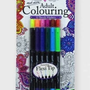 MONT MARTE ADULT COLOURING 12 BRUSH MPN0104