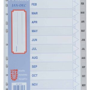 LION PVC DIVIDER JAN-DEC IDP13MON