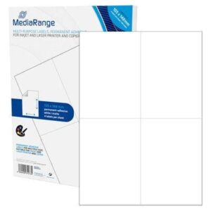 MEDIARANGE LABELS 105X148MM WHITE (200PCS) MRINK143