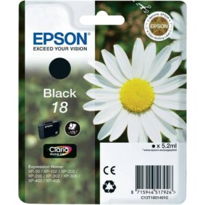 EPSON INK CARTRIDGE 18 BLACK